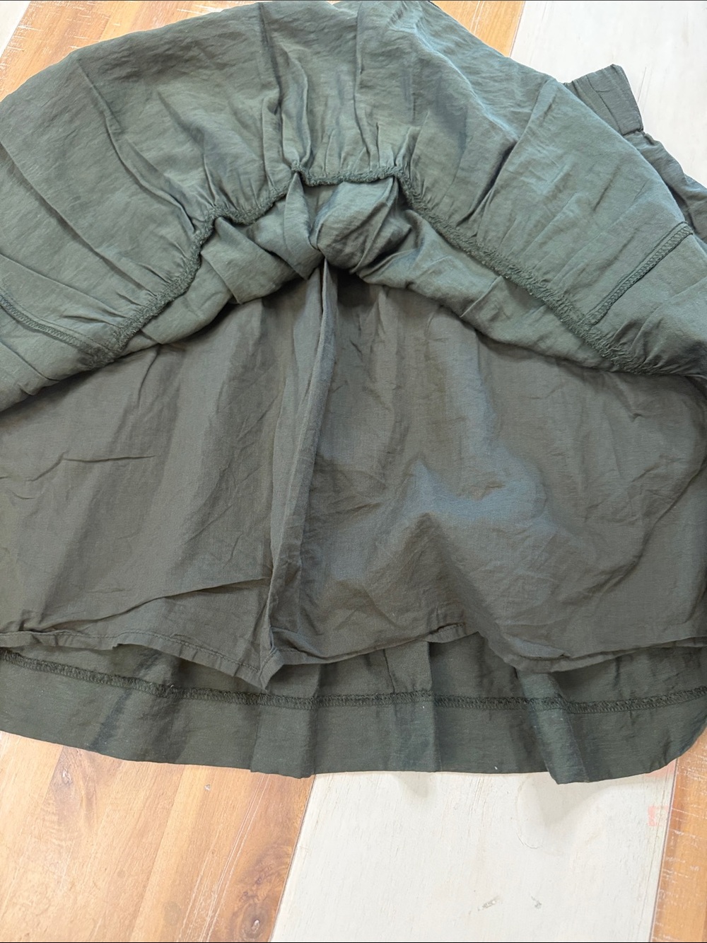 Banana Republic Olive Green Tiered Mini Skirt - Picture 3 of 3